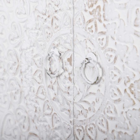 cabinet metal y madera tallado 85x38x175 cm