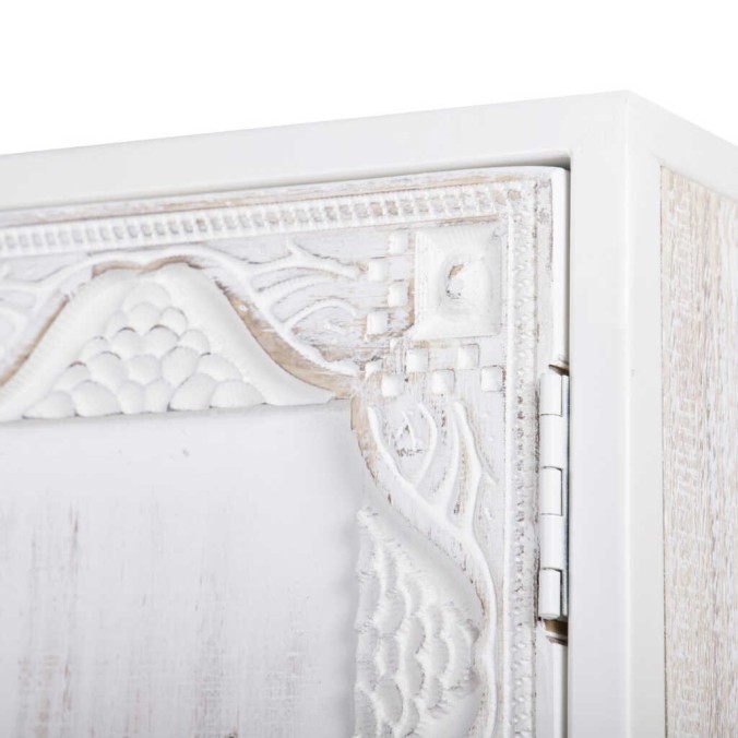 cabinet metal y madera tallado 85x38x175 cm