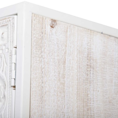 cabinet metal y madera tallado 85x38x175 cm