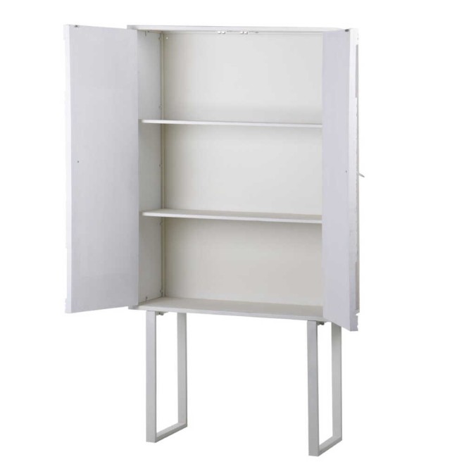 cabinet metal y madera tallado 85x38x175 cm