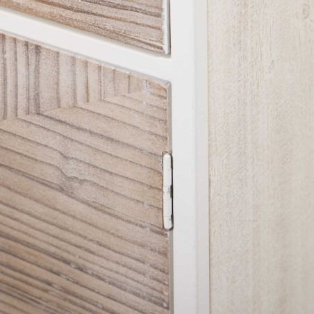 librero metal y madera tallada 84x35x200 cm