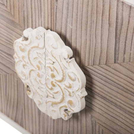 librero metal y madera tallada 84x35x200 cm