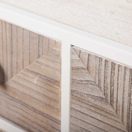 librero metal y madera tallada 84x35x200 cm