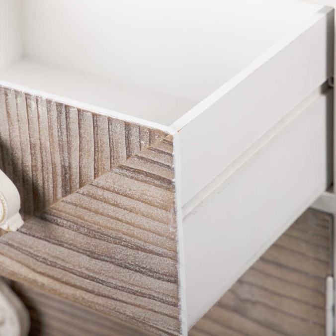 librero metal y madera tallada 84x35x200 cm