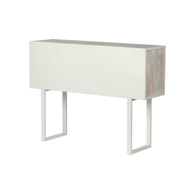 aparador metal y madera tallada 120x35x90 cm