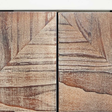 aparador metal y madera tallada 120x35x90 cm