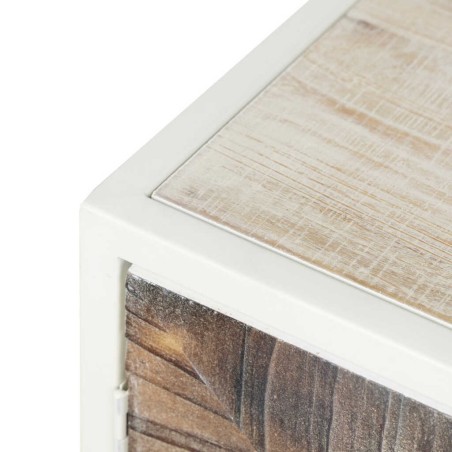 aparador metal y madera tallada 120x35x90 cm