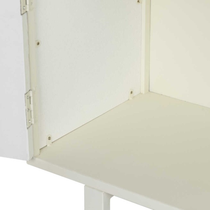 aparador metal y madera tallada 120x35x90 cm