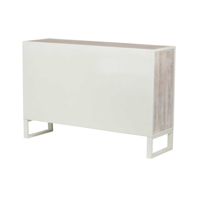 aparador metal y madera tallada 120x35x80 cm