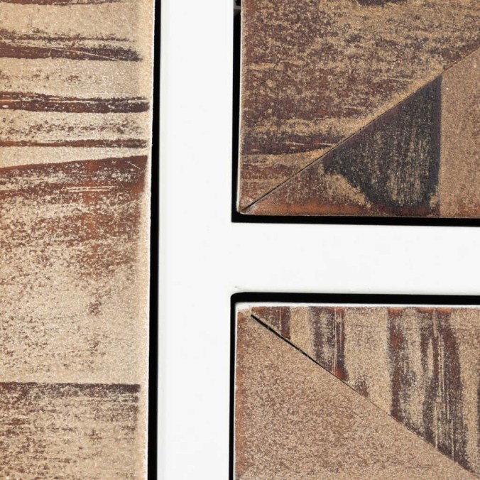 aparador metal y madera tallada 120x35x80 cm