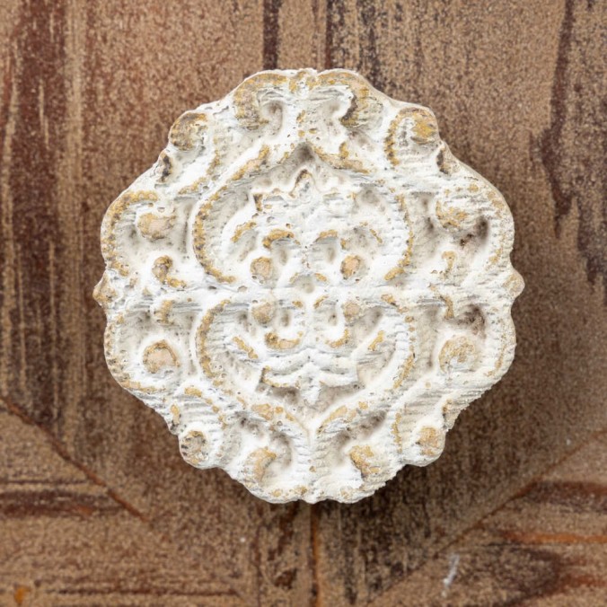 consola metal y madera tallada 120x35x80 cm