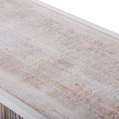 comoda metal y madera tallada 80x35x80 cm