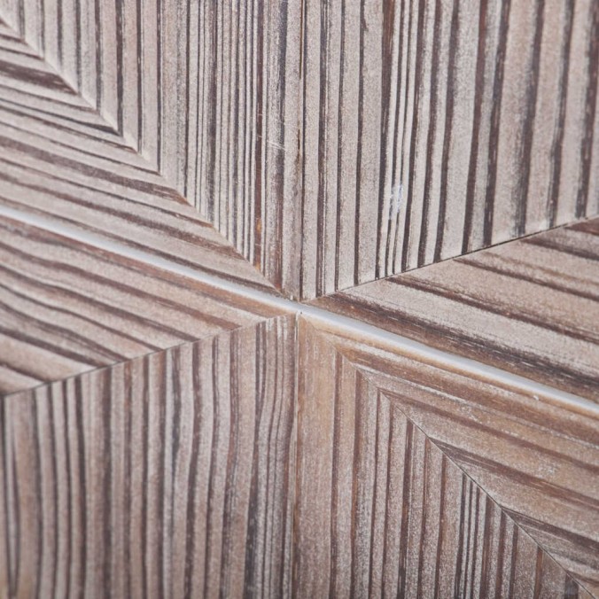 comoda metal y madera tallada 80x35x80 cm