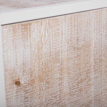 comoda metal y madera tallada 80x35x80 cm