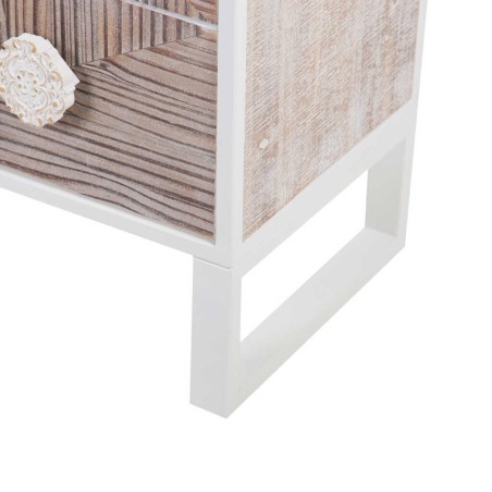 comoda metal y madera tallada 80x35x80 cm