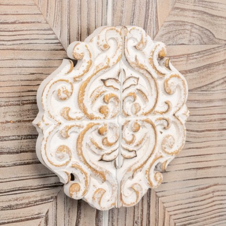 cabinet metal y madera tallada 85x38x175 cm