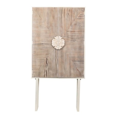 cabinet metal y madera tallada 85x38x175 cm