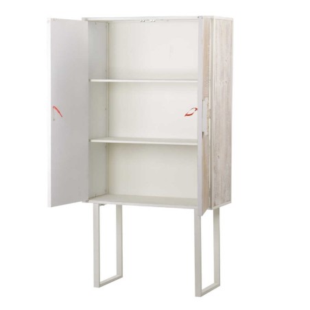 cabinet metal y madera tallada 85x38x175 cm