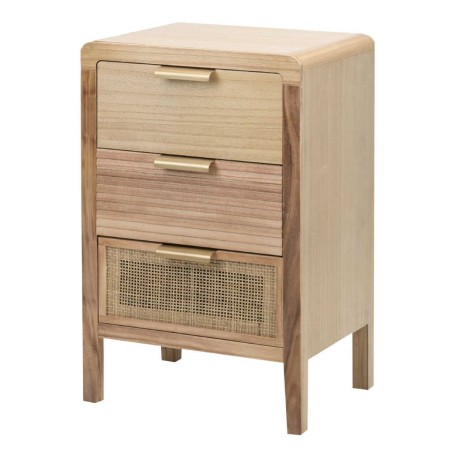 comoda madera natural 3 cj. 40x30x62,5 cm