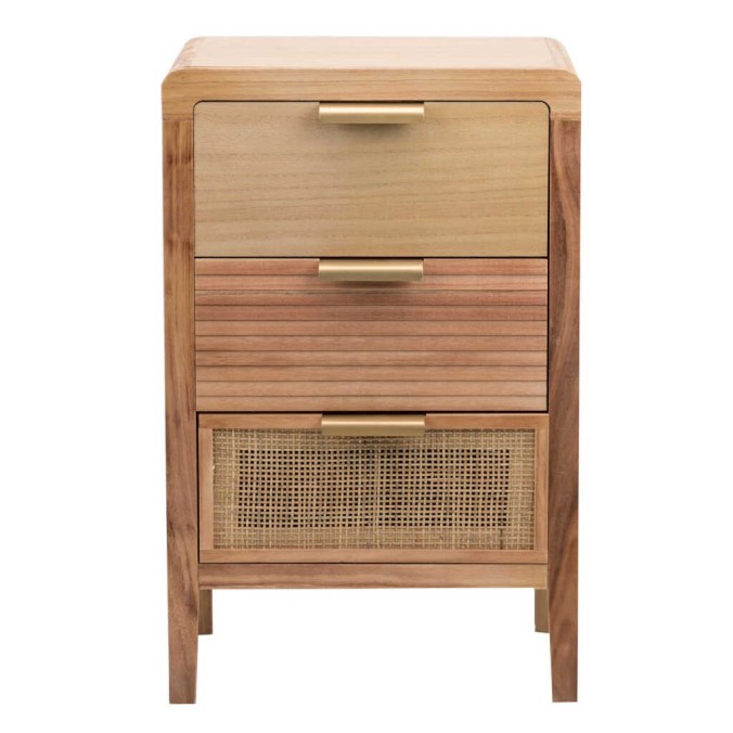 comoda madera natural 3 cj. 40x30x62,5 cm