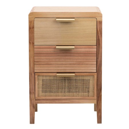 comoda madera natural 3 cj. 40x30x62,5 cm
