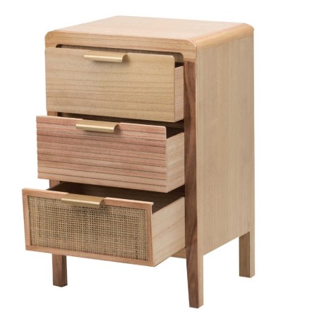 comoda madera natural 3 cj. 40x30x62,5 cm