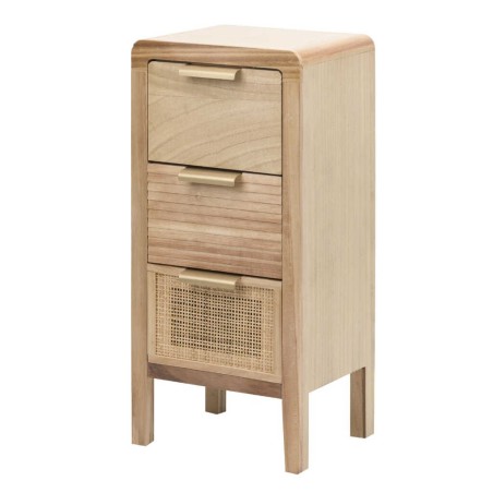 mesita madera natural 3 cj. 30x24x66 cm