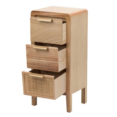 mesita madera natural 3 cj. 30x24x66 cm