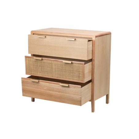 comoda madera natural 3 cj. 80x40x82 cm