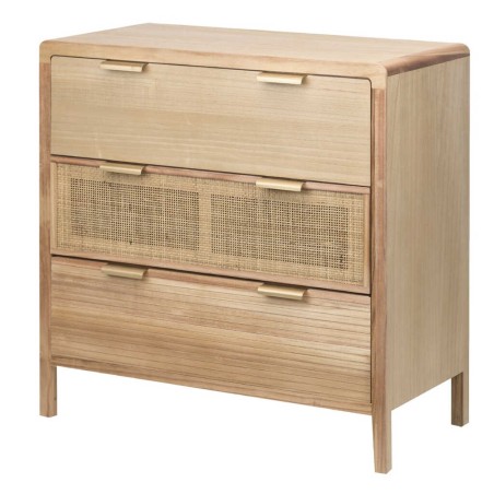 comoda madera natural 3 cj. 80x40x82 cm