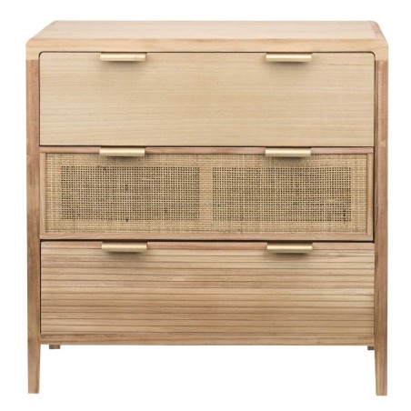 comoda madera natural 3 cj. 80x40x82 cm