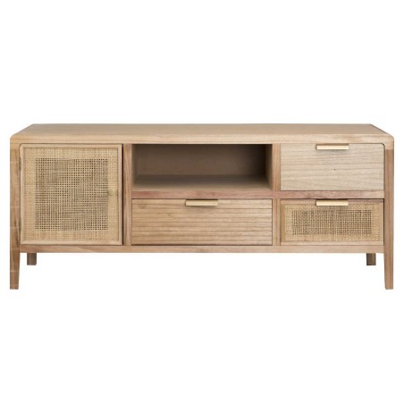 mueble tv madera natural 120x40x50 cm