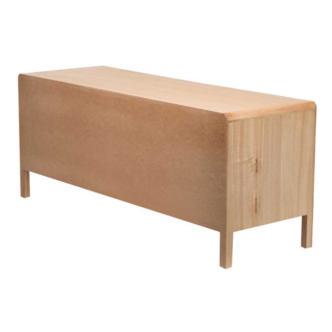 mueble tv madera natural 120x40x50 cm