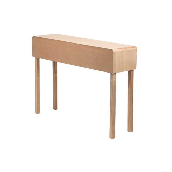 consola madera natural 110x30x78 cm