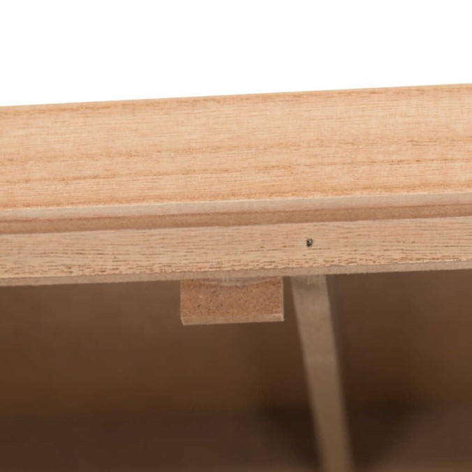 consola madera natural 110x30x78 cm