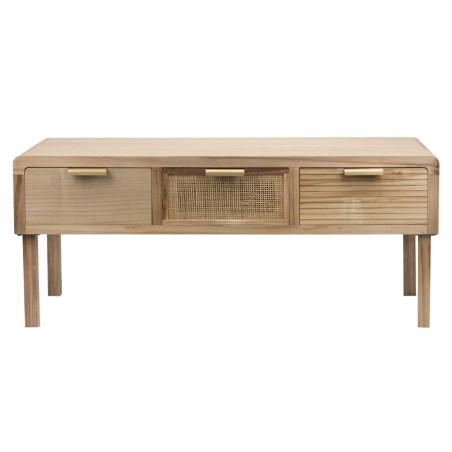 mesa centro madera natural 110x50x45 cm