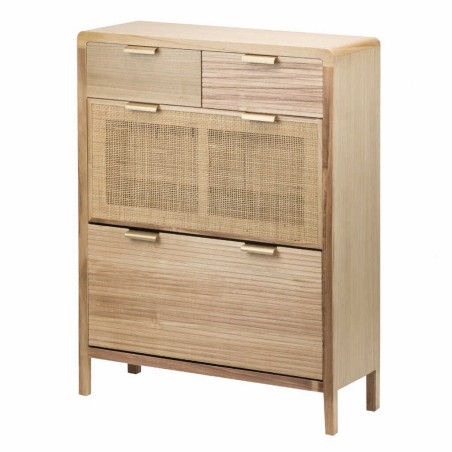 zapatero madera natural 80x30x107 cm