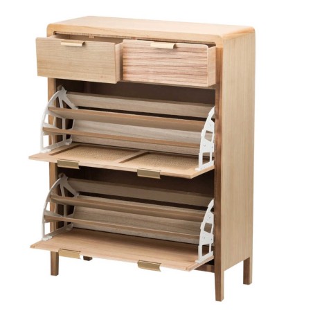 zapatero madera natural 80x30x107 cm