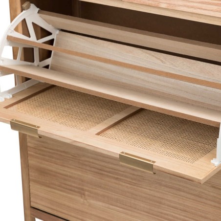 zapatero madera natural 80x30x107 cm