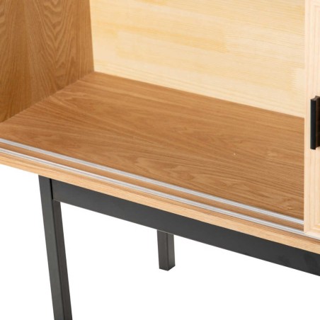 aparador rejilla c/ puertas correderas 140x38x75cm