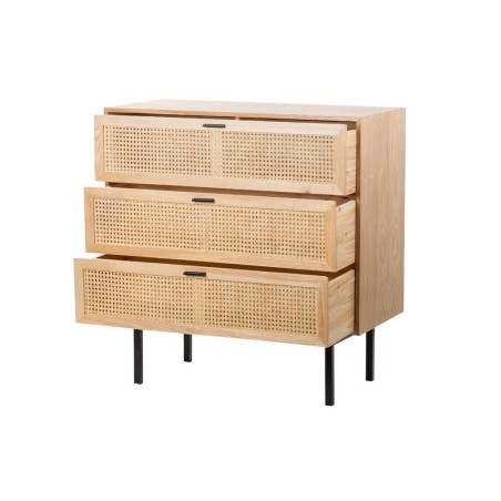 comoda madera con ratán 95x44x97 cm