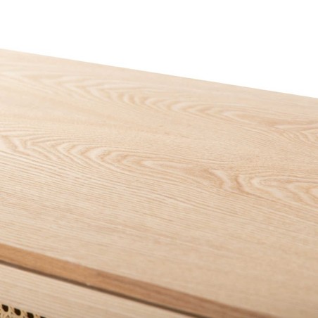 comoda madera con ratán 95x44x97 cm