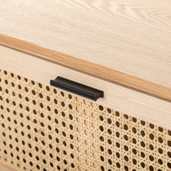 comoda madera con ratán 95x44x97 cm 2