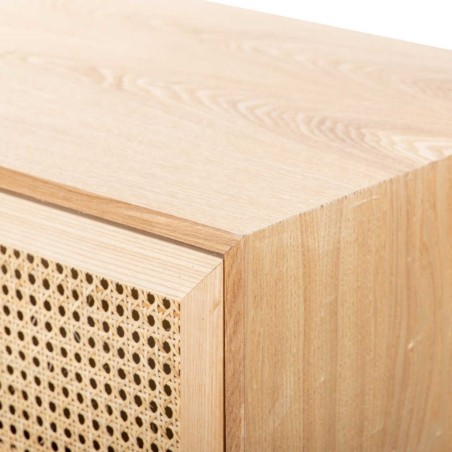 comoda madera con ratán 95x44x97 cm