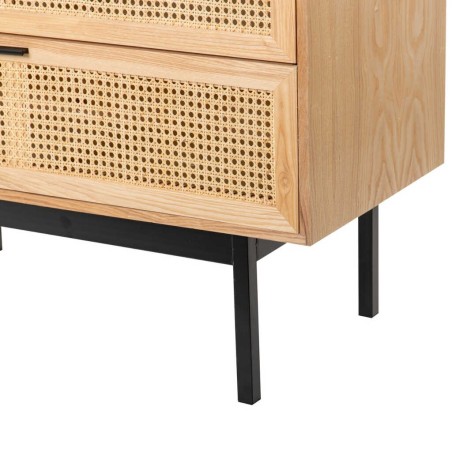 comoda madera con ratán 95x44x97 cm