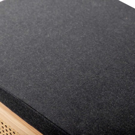 banco madera/ratán/algodón 120x45x75 cm