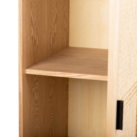 cabinet madera con ratán 42x50x180 cm