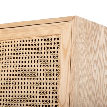 cabinet madera con ratán 42x50x180 cm 2