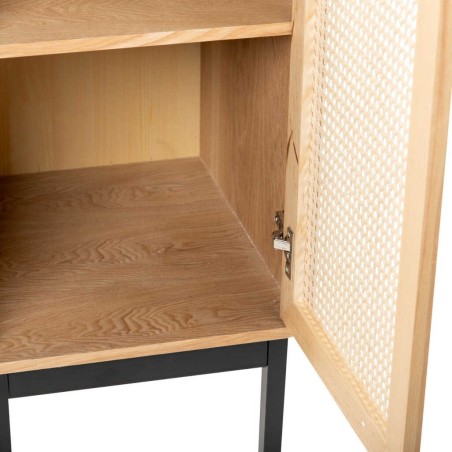 cabinet madera con ratán 42x50x180 cm