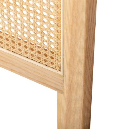 cabecero madera con ratán 160x4x140 cm